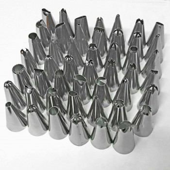Cake Decorating 48Pcs/set Good Quality Stainless steel Icing Piping Nozzles Pastry Tips Set Cake Baking Tools Accessories GYH