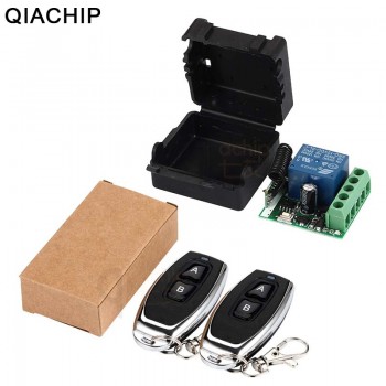 QIACHIP 433Mhz Universal Wireless Remote Control Switch DC 12V 1CH relay Receiver Module RF Transmitter 433 Mhz Remote Controls