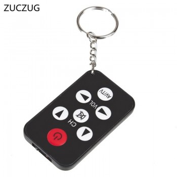 ZUCZUG new Mini Universal Infrared IR TV Set 7 Keys Television Remote Control Controller Keychain Key Ring Easily