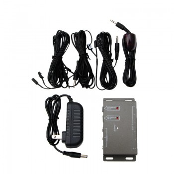 2018 Infrared Remote Extender 6 Emitters 1 Receiver Hidden IR Repeater System Kit DC