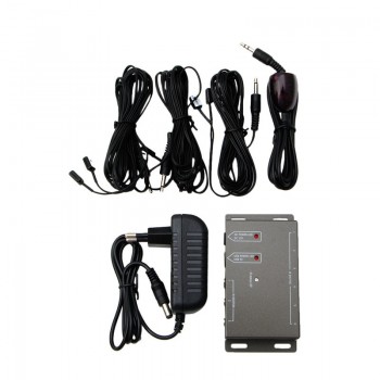 2018 Infrared Remote Extender 6 Emitters 1 Receiver Hidden IR Repeater System Kit DC