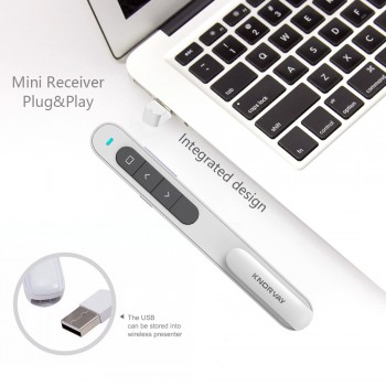 2.4Ghz USB RF Wireless Presenter Pen Handheld Remote Control Pointer Pen Power Point Presentation Pointer PPT with Red Laser