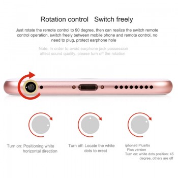 Baseus Mini Keychain Remote Control 3.5mm Jack Smart IR Controller Adapter For iPhone 6 6s Plus 5s 5 5c SE 4s 4 IOS 7 8 9