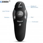 Kebidu 2.4 GHz RF Pointer Pen Wireless USB Power Point Presenter Remote Control Laser Pen Wireless Remote Red Laser Pointer