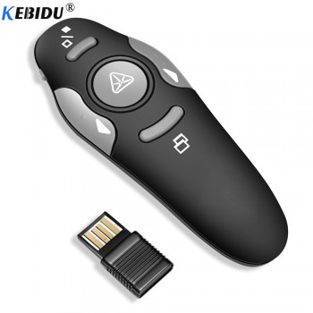 Kebidu 2.4 GHz RF Pointer Pen Wireless USB Power Point Presenter Remote Control Laser Pen Wireless Remote Red Laser Pointer