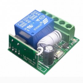 Pohiks 433mhz 10A 1 Channel Receiver Wireless Relay RF Remote Control DC12V DIY Integrated Circuits Switch Module
