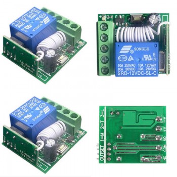 Pohiks 433mhz 10A 1 Channel Receiver Wireless Relay RF Remote Control DC12V DIY Integrated Circuits Switch Module