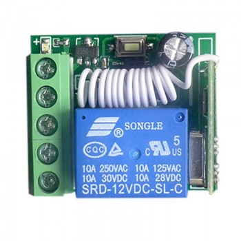 Pohiks 433mhz 10A 1 Channel Receiver Wireless Relay RF Remote Control DC12V DIY Integrated Circuits Switch Module