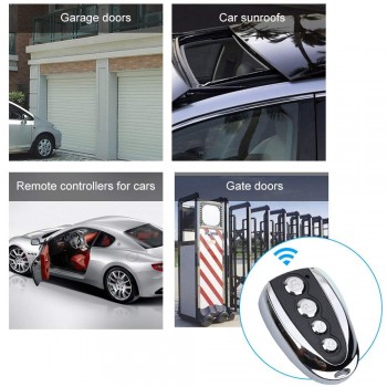 kebidu Mini Electric 4 Button 433Mhz For Car Rolling Code Remote Duplicator Garage Door Remote Control Opener Electric For Home