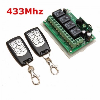 LEORY Universal Wireless Remote Control 12V 4CH Channel 433Mhz Switch Integrated Circuit 2 Transmitter DIY Replace Part Tool