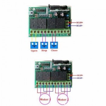 LEORY Universal Wireless Remote Control 12V 4CH Channel 433Mhz Switch Integrated Circuit 2 Transmitter DIY Replace Part Tool