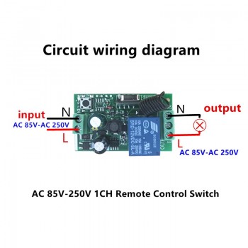 QIACHIP 433Mhz Universal Wireless Remote Control Switch AC 85V 110V 220V 1CH Relay Receiver Module amp; RF 433 Mhz Remote Controls