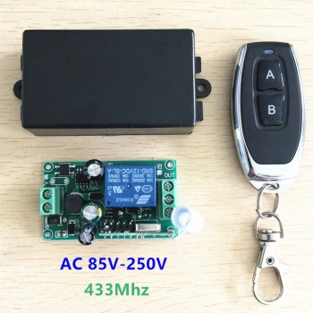 QIACHIP 433Mhz Universal Wireless Remote Control Switch AC 85V 110V 220V 1CH Relay Receiver Module amp; RF 433 Mhz Remote Controls