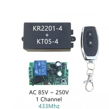 QIACHIP 433Mhz Universal Wireless Remote Control Switch AC 85V 110V 220V 1CH Relay Receiver Module amp; RF 433 Mhz Remote Controls