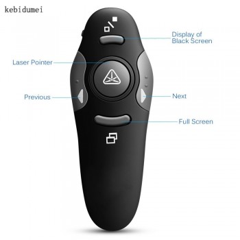 2.4 GHz Wireless Remote Red Laser Pointer Presenter Red Laser Pointers Pen USB RF Remote Control PPT Powerpoint Presentation