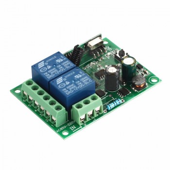 433Mhz Universal Wireless Remote Control Switch AC 220v 110V 120V 2CH Relay Receiver Module and 2pcs RF 433 Mhz Remote Controls
