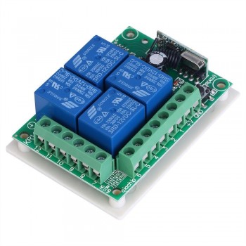 433Mhz Universal Wireless Remote Control Switch DC 12V 4CH relay Receiver Module With 4 channel RF Remote 433 Mhz Transmitter