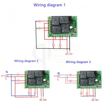 433Mhz Universal Wireless Remote Control Switch DC 12V 4CH relay Receiver Module With 4 channel RF Remote 433 Mhz Transmitter