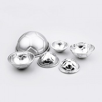 Creative 3D Metal Football Cake Mould Fondant Chocolate Cakehalf Ball Mould DIY Baking Cake Decoration Gadgets CHW7459