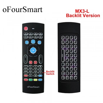 Updated 2.4G Fly Air Mouse MX3 Wireless Remote Control Wireless Qwerty Keyboard for Smart TV TV box T95Z Plus/X96 mini Projector