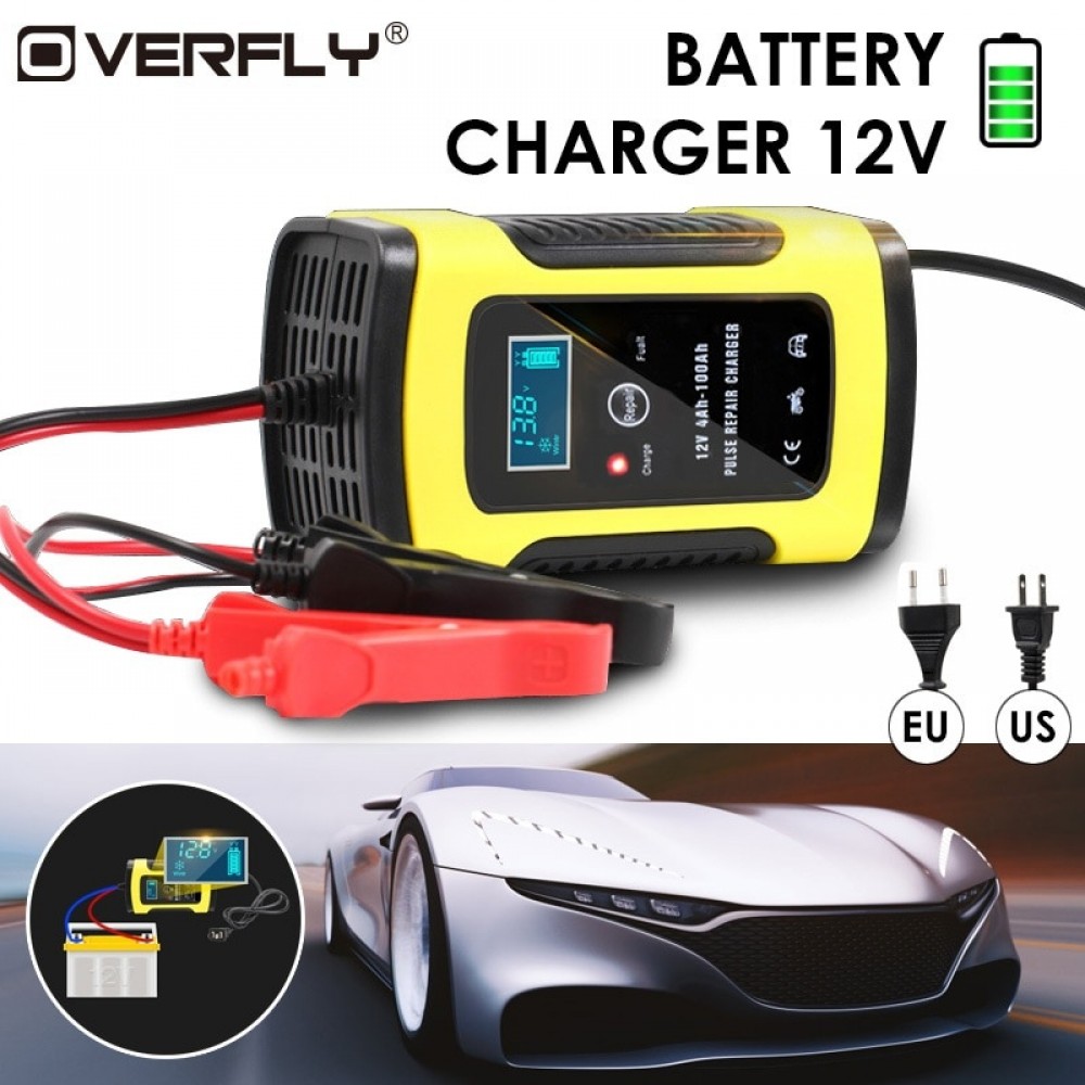 Universal 6A 12v Intelligent Smart Motorcycle Car Battery Pulse Charger Repair Type Lead Acid Storage Charger Battery Auto