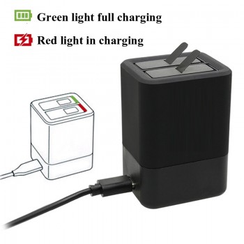 TELESIN 2 Pcs 1220mAh Battery + Dual Charger Seat double Charge for gopro hero 5 Hero 6 7 Black GoPro Camera Accessories