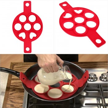 7 Holes Silicone Mold Pancake Maker Nonstick Egg Ring Maker Kitchen Accessories Snack Cake Mold Cooking Baking Tools