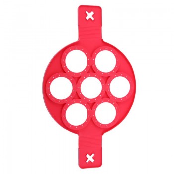 7 Holes Silicone Mold Pancake Maker Nonstick Egg Ring Maker Kitchen Accessories Snack Cake Mold Cooking Baking Tools