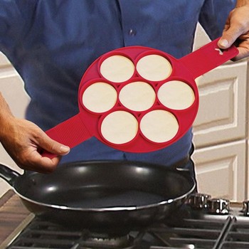 7 Holes Silicone Mold Pancake Maker Nonstick Egg Ring Maker Kitchen Accessories Snack Cake Mold Cooking Baking Tools