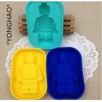 YONGHAO Hot New  Enduring Lego Mini Figure Robot Ice Cube Tray Mold Chocolate Jelly Jello Cake Silicone Mold Cake Tools