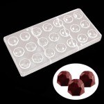 21 in 1 Clear Hard Chocolate Mold Maker Polycarbonate PC DIY 21 Diamond Candy Mold Mould 5O1021