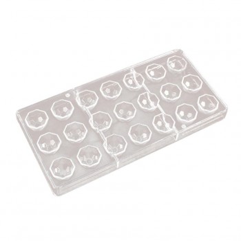 21 in 1 Clear Hard Chocolate Mold Maker Polycarbonate PC DIY 21 Diamond Candy Mold Mould 5O1021