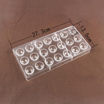 21 in 1 Clear Hard Chocolate Mold Maker Polycarbonate PC DIY 21 Diamond Candy Mold Mould 5O1021