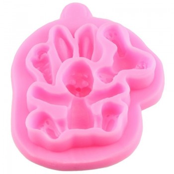 3D Rabbit Easter Bunny Silicone Mold Cupcake Topper Fondant Cake Decorating Tools Cookie Baking Candy Chocolate Gumpaste Mould