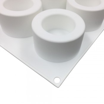 SHENHONG 6 Holes Pudding Cup Art Cake Mould Pan 3D Silicone Mold Mousse Silikonowe Chocolate Moule Baking