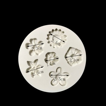 3D Sunflower Rose Flowers Silicone Cake Border Decoration Sugarcraft Cake Mold Polymer Clay Crafts DIY
