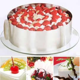 6-12Retractable Round Mousse Circle Mold Stainless Steel Mousse Cake Ring Baking Cake Decorating Tools For Baking Cakes