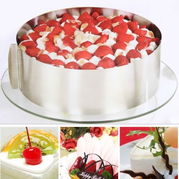 6-12Retractable Round Mousse Circle Mold Stainless Steel Mousse Cake Ring Baking Cake Decorating Tools For Baking Cakes
