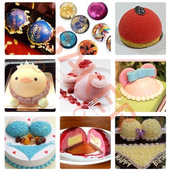 BAKER DEPOT silicone mold for chocolate baking round silicone cake pastry bakeware form pudding jello soap mold bread candy mold