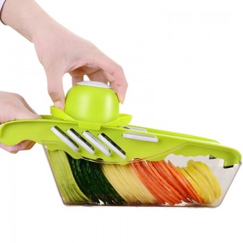 Migecon Upgraded 7 Blades Mandoline Slicer Manual Vegetable Cutter Salad Maker Patato Onion Cutter Kitchen Accessories Gadgets