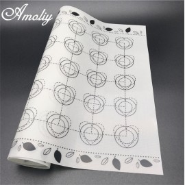 Aomily 40*30cm Silicone Dough Mat Bakeware Macaron 35 Circles Pastry Oven Pasta Tool Baking Sheet Tray Liner Mat Cake Pad