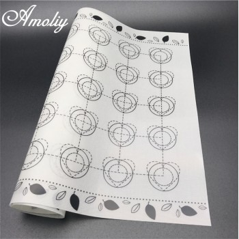 Aomily 40*30cm Silicone Dough Mat Bakeware Macaron 35 Circles Pastry Oven Pasta Tool Baking Sheet Tray Liner Mat Cake Pad