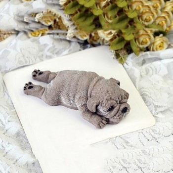 Luyou 1pcs Cute Dog Silicone Mold Mousse Cake 3D Shar Pei Mould Ice Cream Pudding Blast Chilling Tools Fondant Decoration FM1685