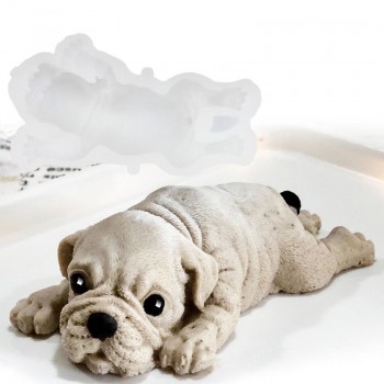 Luyou 1pcs Cute Dog Silicone Mold Mousse Cake 3D Shar Pei Mould Ice Cream Pudding Blast Chilling Tools Fondant Decoration FM1685