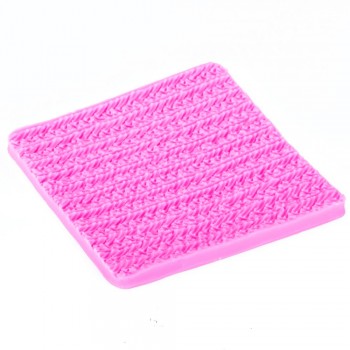 Sweater Fabric Knitting Texture  Biscuits Embossed Pad Decorating Lace Mat Tool Silicone Molds Fondant Cake Decorating FT-1117