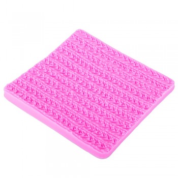 Sweater Fabric Knitting Texture  Biscuits Embossed Pad Decorating Lace Mat Tool Silicone Molds Fondant Cake Decorating FT-1117