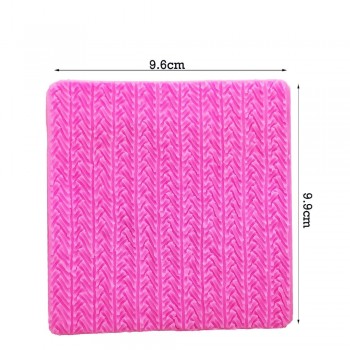 Sweater Fabric Knitting Texture  Biscuits Embossed Pad Decorating Lace Mat Tool Silicone Molds Fondant Cake Decorating FT-1117