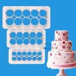 3 pcs Geometry Circle Round fondant cookie cuttter cake mold fondant mold fondant cake decorating tools Baking