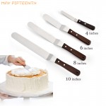 MAY FIFTEENTH Metal Offset Cake Spatula bakery 4 6 8 10 Inches Stainless Steel Baking Espatula Cake Decorating Tools  022