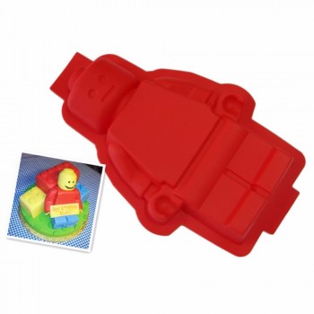 1PC Fondant Silicone Cake Lego Mold Super Big Silicone Robot Mould Sugar Craft and Gum Paste Decorating Tools 30X19.5X4CM